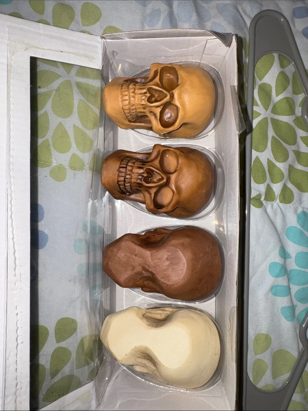 Rachel Zoe Wooden Skull Wall Hook Set - Brown, Tan, Cream